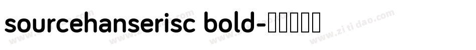 sourcehanserisc bold字体转换